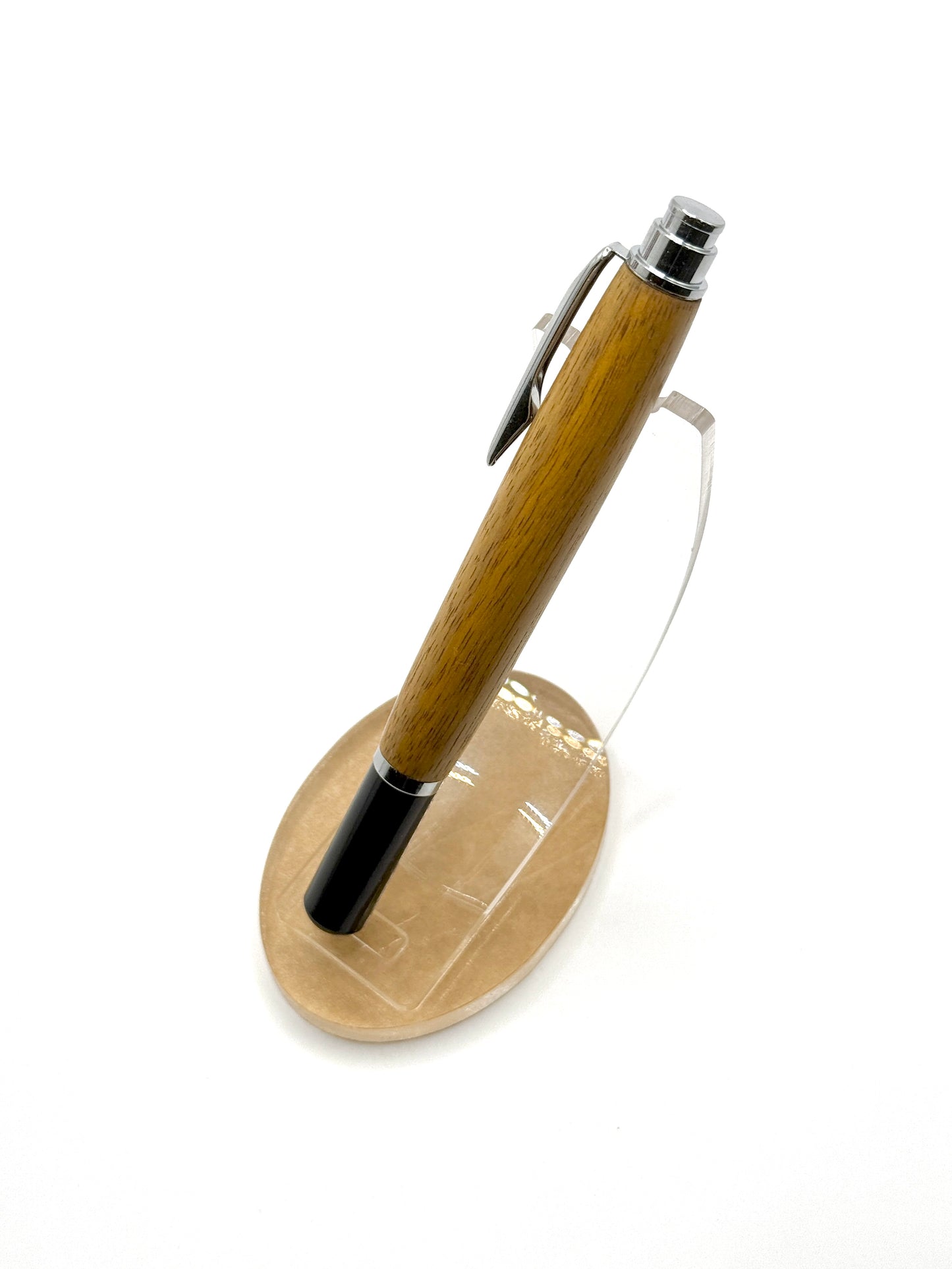 Canarywood Rollester Rollerball Pen (Silver w/ Matte Black Cap)