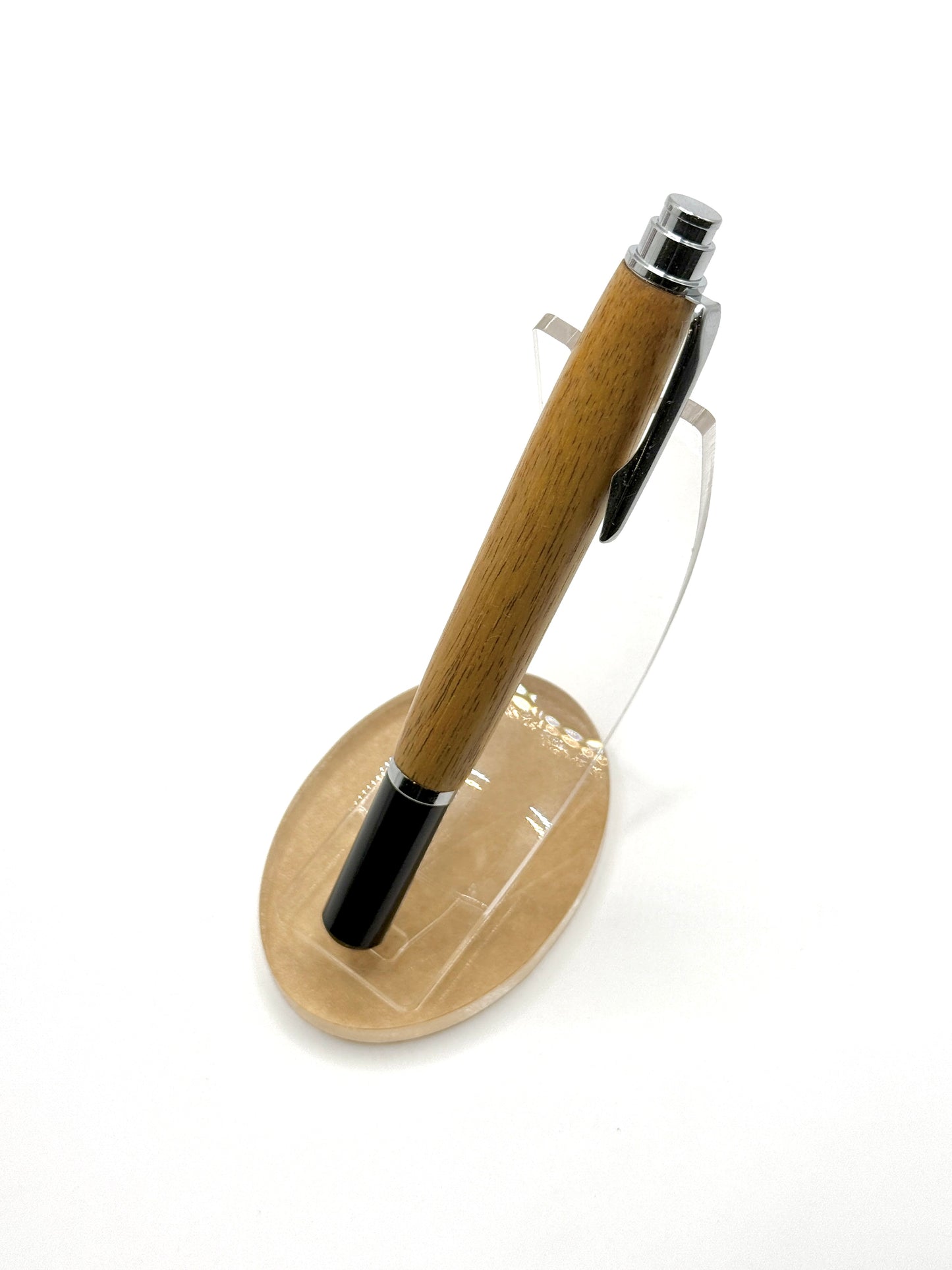 Canarywood Rollester Rollerball Pen (Silver w/ Matte Black Cap)