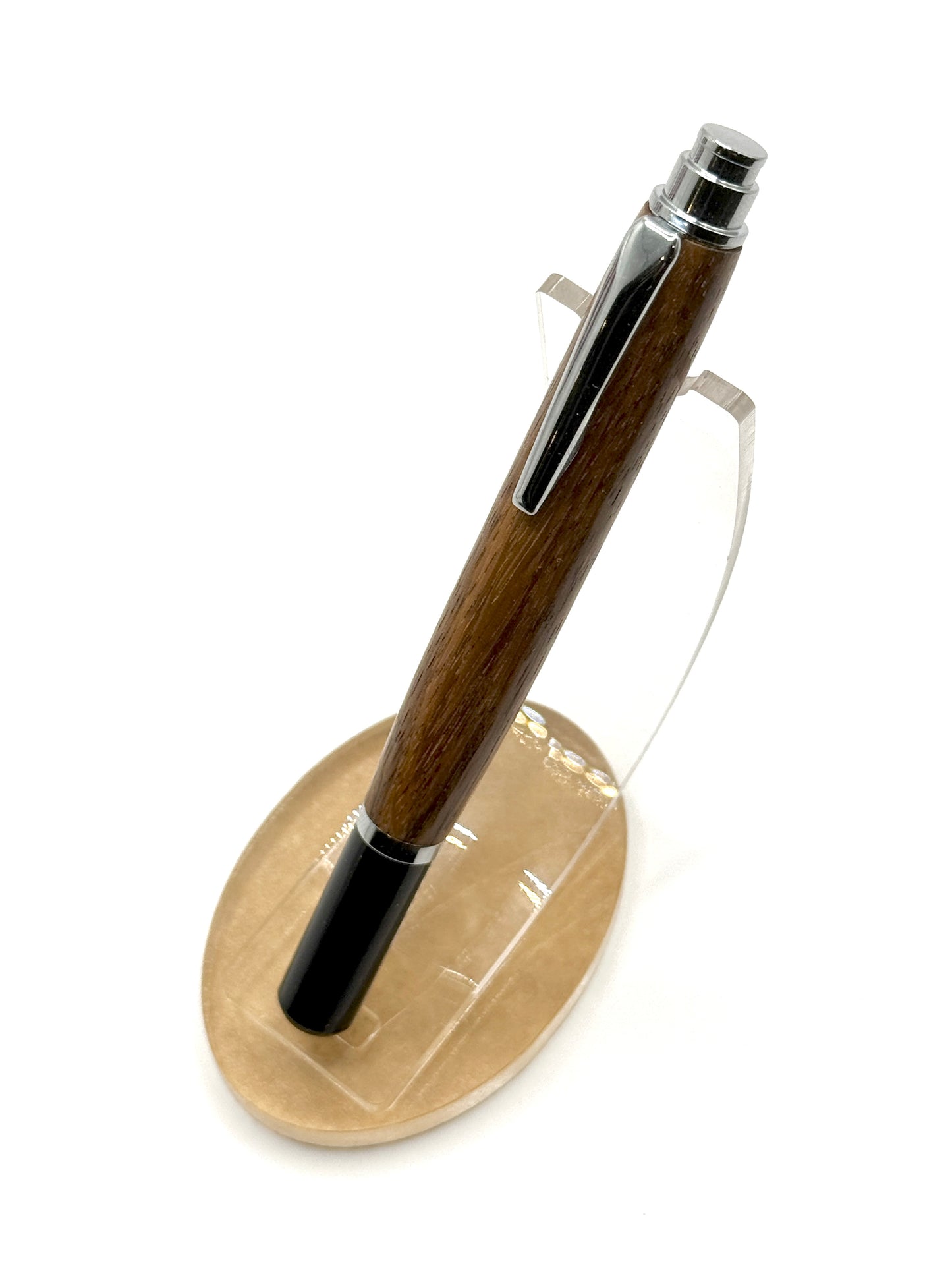 Zebrawood Rollester Rollerball Pen (Silver w/ Matte Black Cap)