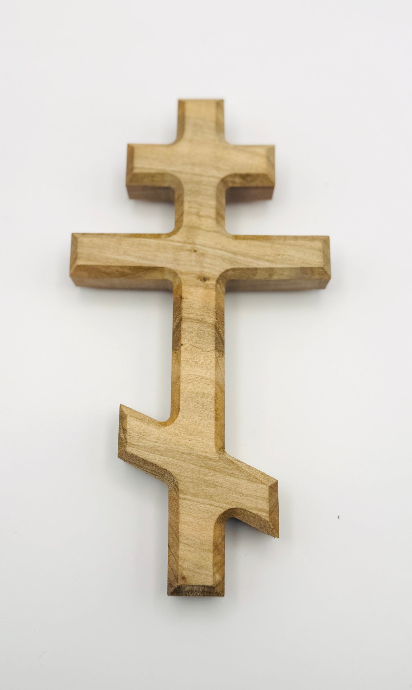 Small Solid Maple Cross (w/ Hanging Clip)