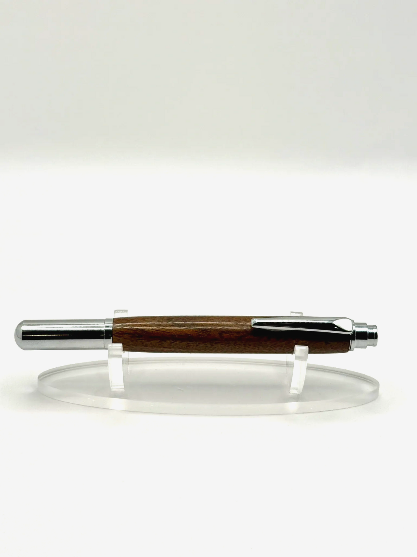 Dark Walnut Rollester Rollerball Pen (Silver)