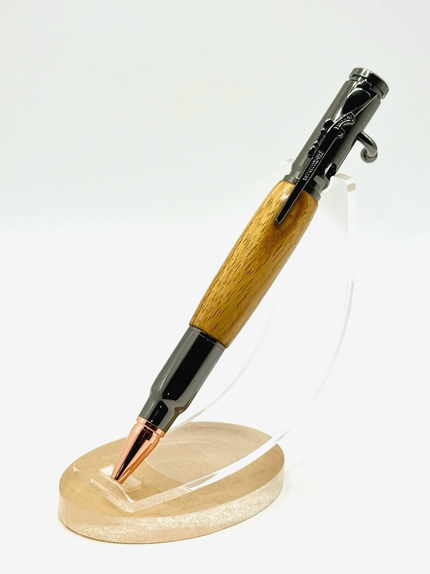 Canary Wood Bolt Action Ballpoint Pen (Gun Metal)
