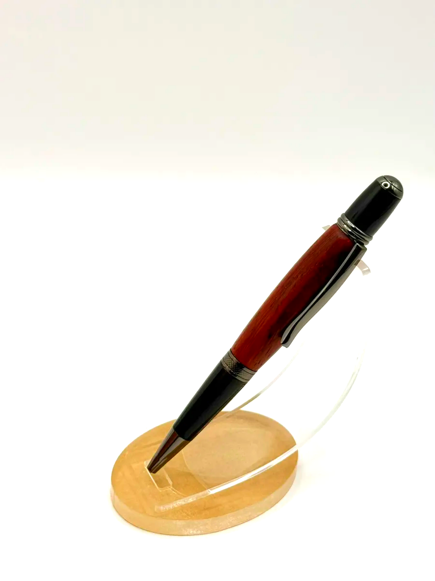 African Padauk Medium-Body Ballpoint Twist Pen (Gun Metal)