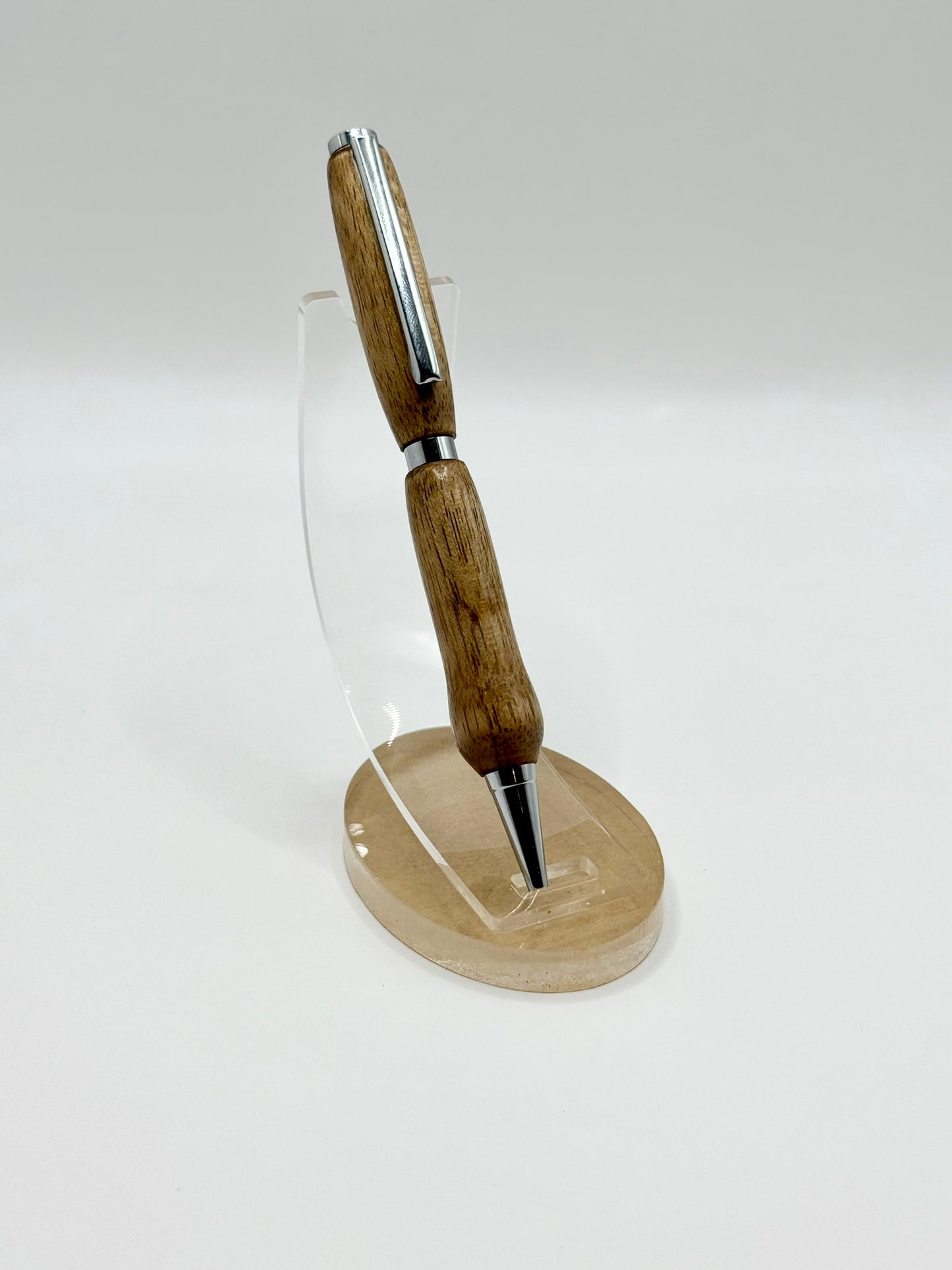 Butternut Wood Signature Slimline Ballpoint Pen (Silver)