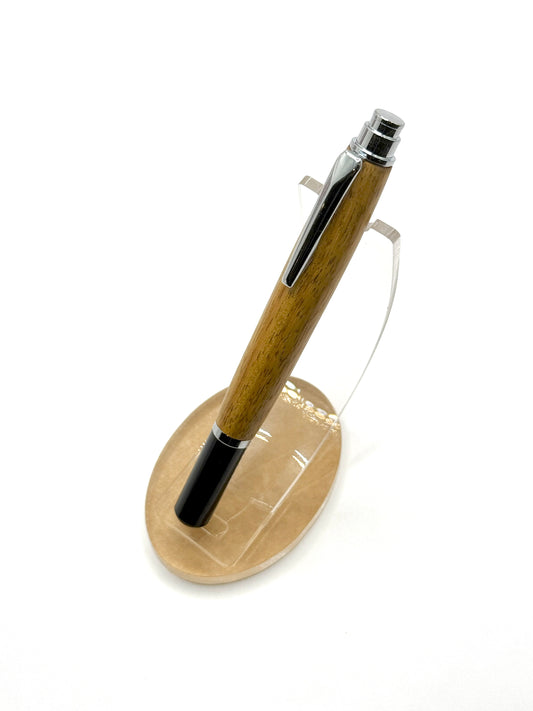Canarywood Rollester Rollerball Pen (Silver w/ Matte Black Cap)
