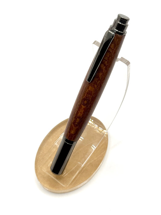 Leopardwood Rollester Rollerball Pen (Gun Metal)