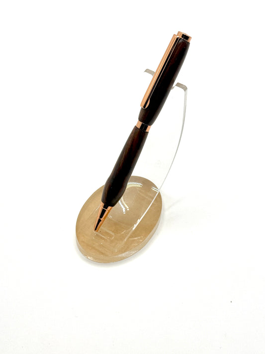 Bolivian Rosewood Signature Slimline Ballpoint Pen (Rose Gold)