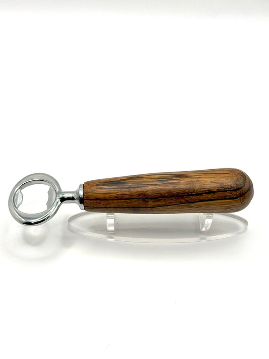 Zebrawood Bottle Opener (Chrome)