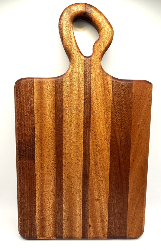 Handcrafted Wood Charcuterie Board, Cutting Board - Sapele, Mahogany