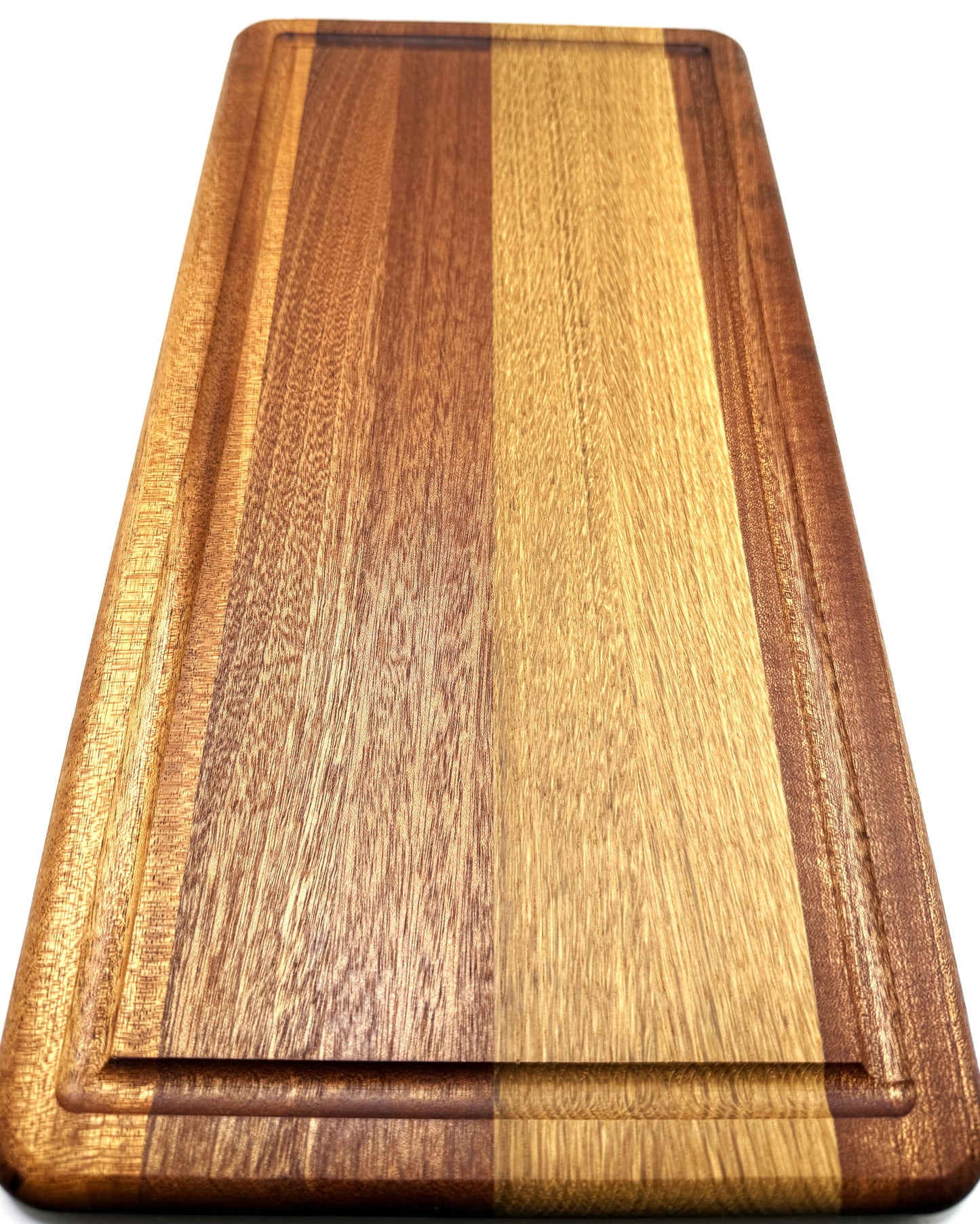 Handcrafted Wood Cutting Board, Charcuterie Board - Sapele, Oak