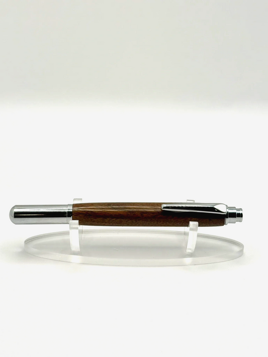 Dark Walnut Rollester Rollerball Pen (Silver)