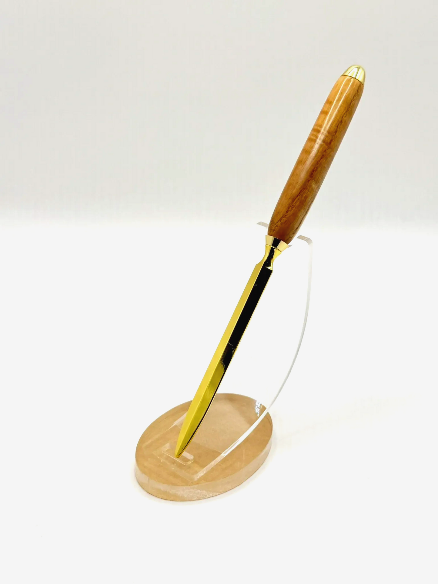 Mahogany Wood Letter Opener (Gold)