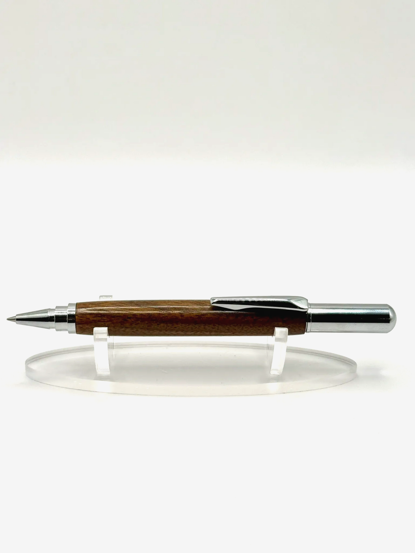 Dark Walnut Rollester Rollerball Pen (Silver)