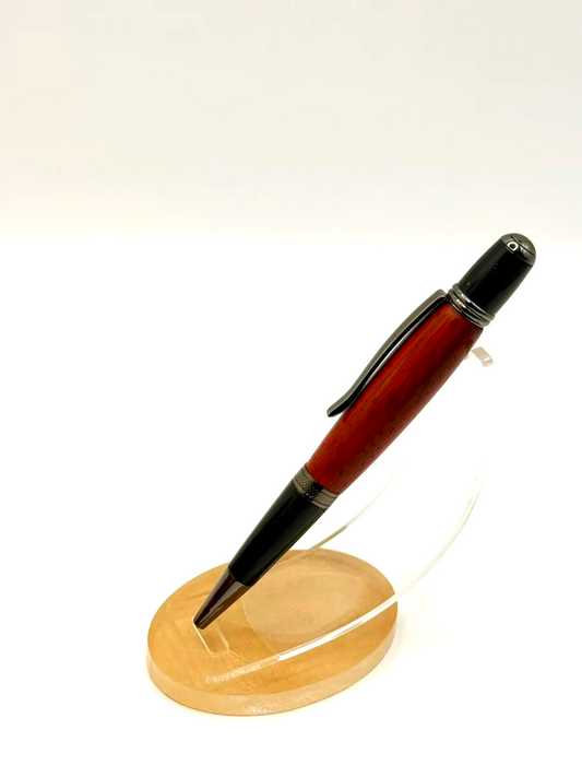 African Padauk Medium-Body Ballpoint Twist Pen (Gun Metal)