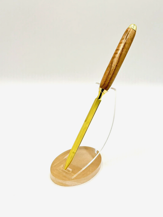 Mahogany Wood Letter Opener (Gold)